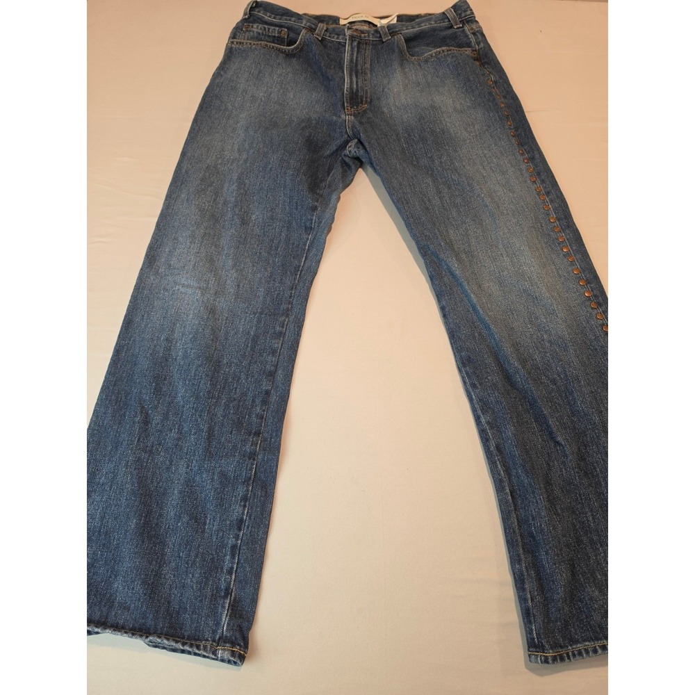 Vintage Gap Boot Fit Jeans Studded Side Detail Med Wash‎ Denim Made in USA 36x30